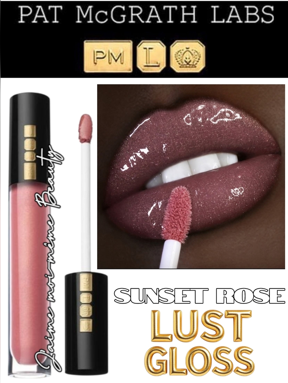 Pat Mcgrath Sunset Rose Lust Lip Gloss (Shimmer Pink Sparkle)